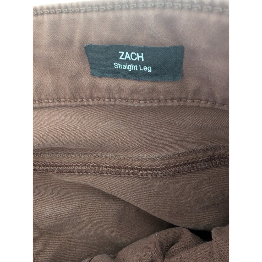 Mavi Zach Straight Leg Twill Pants Mens Size 32x34 Mocha Brown Cotton Stretch - Picture 4 of 10